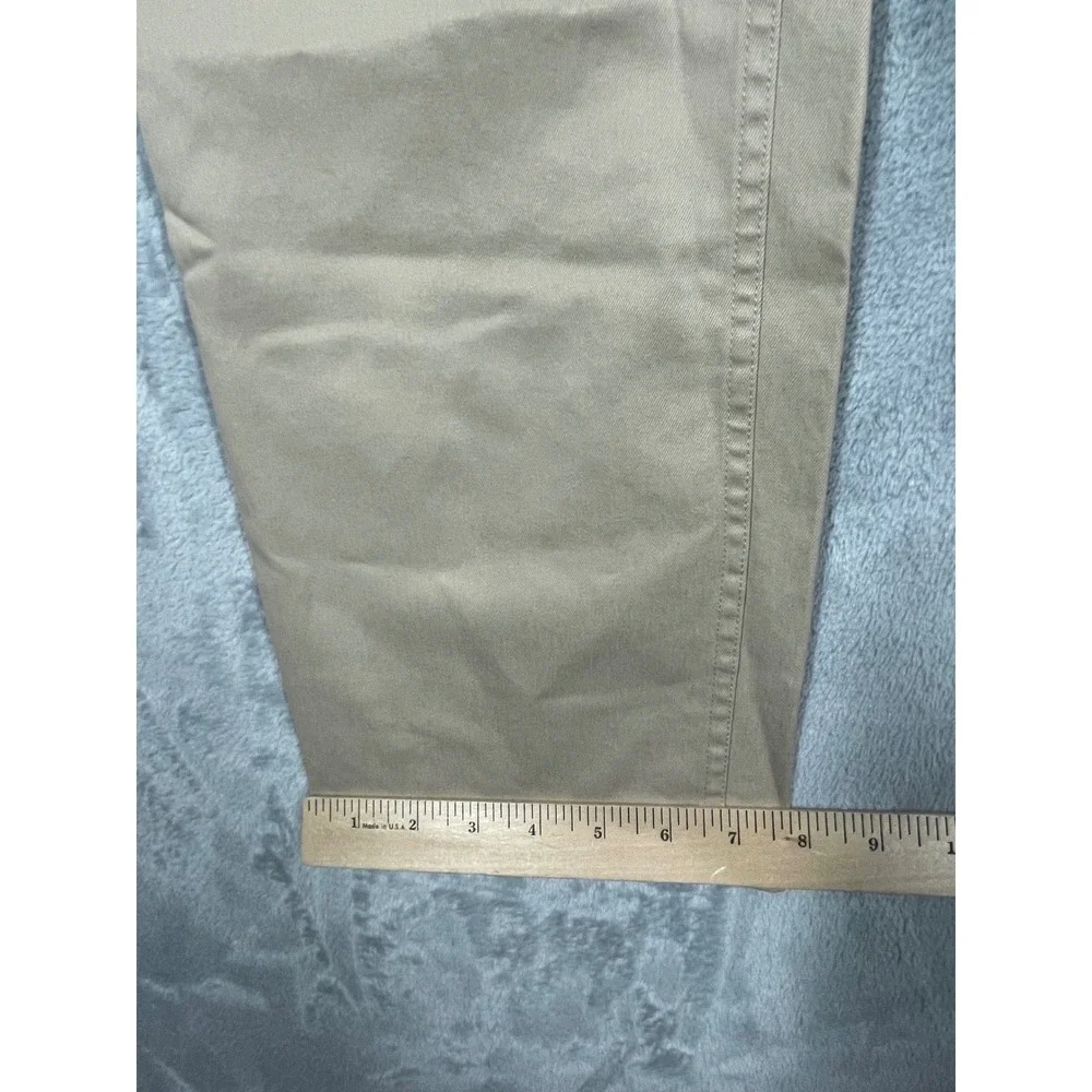 Brooks Brothers Mens Khaki Chino Pants Polyester Blend Casual W36 L32